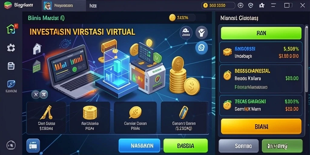 jkt8 - Latar belakang level yang penuh warna dan dinamis.